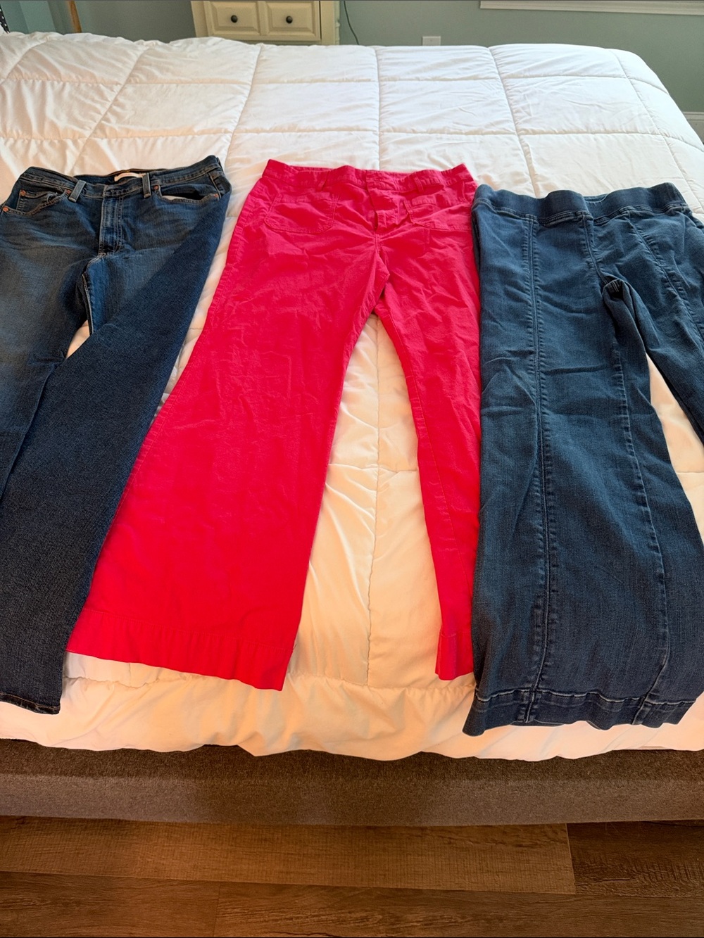 2 jeans and 1 trouser -jcrew Levi’s Talbots size 32/xl